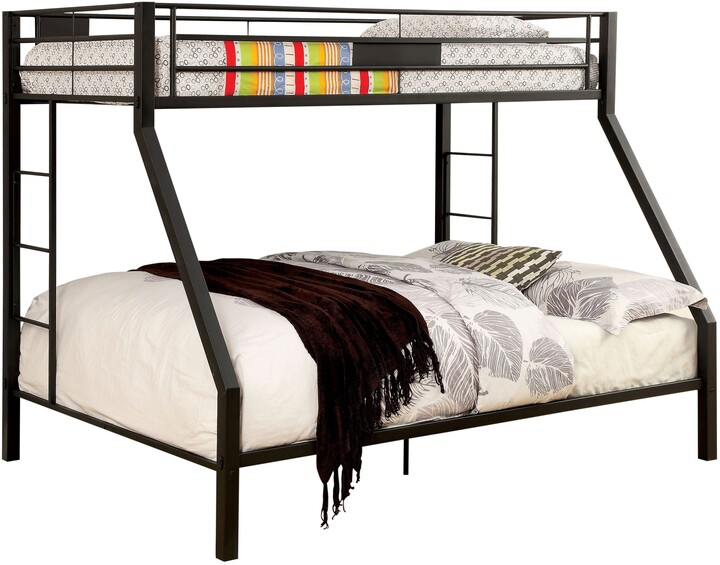 Twin Metal Futon Base Loft Bed Style, Furniture Of America Jown Transitional Black Twin Metal Loft Bed