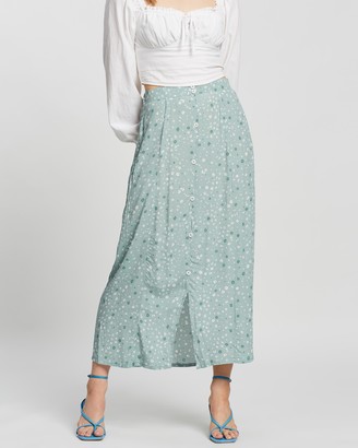 Cotton On Women's Blue Maxi skirts - Amore Button Maxi Skirt - Size L at The Iconic
