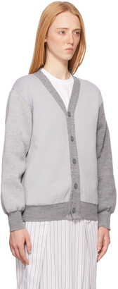 Comme des Garçons Shirt Grey Lochaven of Scotland Edition Colorblocked Cardigan