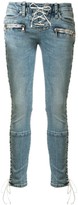 Thumbnail for your product : Unravel Project Lace-Up Skinny Jeans