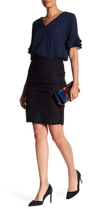 Catherine Malandrino Crochet Overlay Skirt