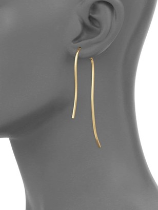 Paige Novick Infinity Sculptural 18K Yellow Gold Two-Part Single Cuved Earring