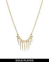 Thumbnail for your product : Pilgrim Gold Plated Crystal Spike Necklace