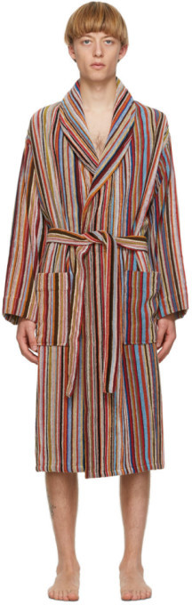 mens striped robe