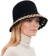 Thumbnail for your product : Eric Javits Rabbit Fur Scalloped Colorblock Hat