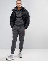 Thumbnail for your product : Ellesse Hoodie With All Over Embossed Logo In Gray