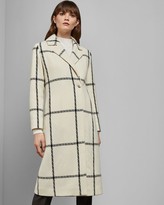 Thumbnail for your product : Ted Baker Checked Wool Long Coat