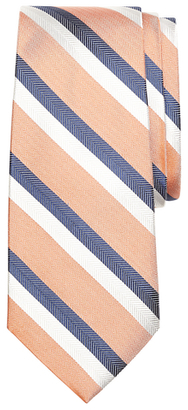 Brooks Brothers Double Herringbone Stripe Silk Tie