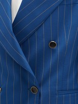 Thumbnail for your product : Giuliva Heritage Collection The Stella Pinstriped-wool Suit Jacket - Blue Stripe
