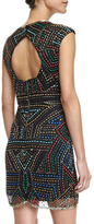 Thumbnail for your product : Phoebe by Kay Unger Jewel-Neck Sequined Cocktail Dress