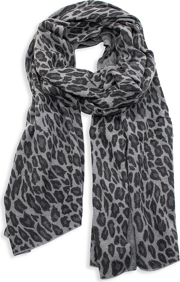 Leopard-print Wool-blend Twill Scarf Matchesfashion Dames Accessoires Sjaals 