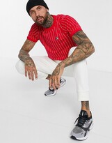 Thumbnail for your product : Fila Guilo striped t-shirt in red exclusive at ASOS