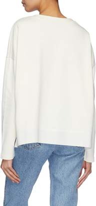 Moncler 'Maglia' Logo velvet flock print sweatshirt