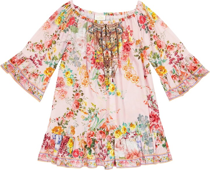 Camilla Kids Floral printed ruffled dress
