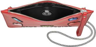 Love Moschino Love Pixel Red Eco-Leather Clutch