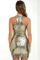 Thumbnail for your product : Lulus Shining Splendor Gold Sequin Bodycon Dress