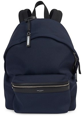 saint laurent patch backpack