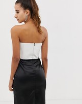 Thumbnail for your product : Morgan bandeau pencil dress in monochrome