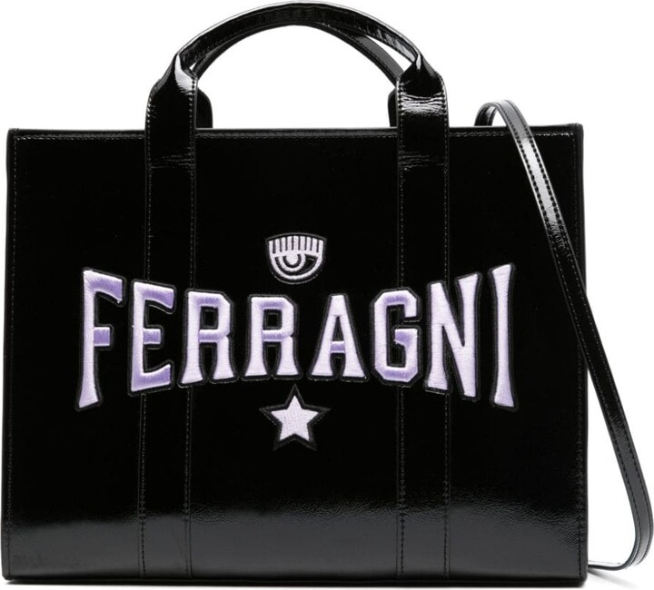 Chiara Ferragni Logo Embossed Zipped Tote Bag - ShopStyle