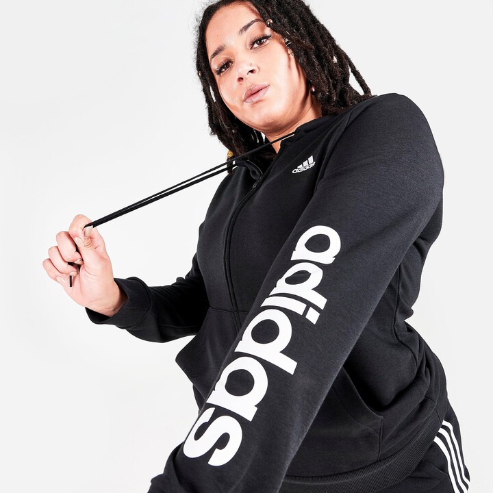 adidas Women's Essentials Full-Zip Hoodie (Plus Size) - ShopStyle