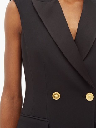 Versace Double-breasted Crepe Tuxedo Mini Dress - Black