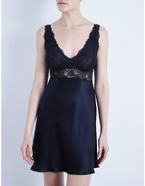 Thumbnail for your product : Nk Imode Women's Even Blue Morgan Iconic Floral Lace And Silk-Satin Chemise, Size: XL