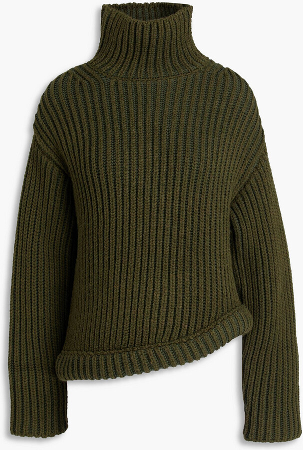 Victoria Beckham Ribbed-knit turtleneck sweater ShopStyle