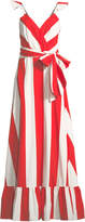 Thumbnail for your product : Fernanda Flutter-Straps Wide-Stripe Cotton Maxi Dress