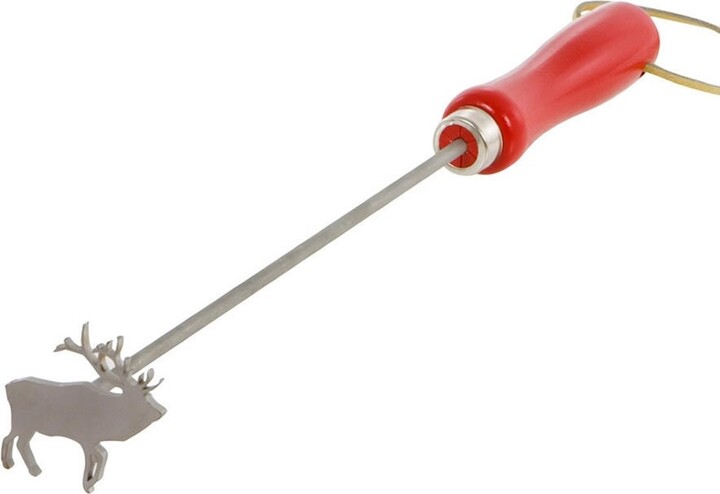 Elk Steak Branding Iron, Bbq Grill Gift, Wood & Leather