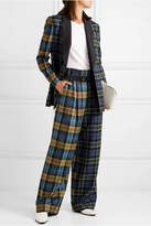 Thumbnail for your product : Tibi Stella Tartan Wool Pants - Blue