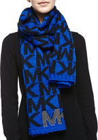 Thumbnail for your product : MICHAEL Michael Kors Logo Scarf with Pin-Dot Stud Detail, Amalfi Blue