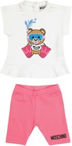 Thumbnail for your product : MOSCHINO BAMBINO Baby logo stretch-cotton outfit