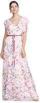 Thumbnail for your product : Marchesa Printed Burnout Chiffon Gown