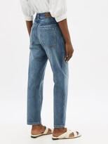 Thumbnail for your product : Brunello Cucinelli High-rise Garment-dyed Tapered-leg Jeans - Denim
