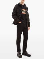 Thumbnail for your product : Burberry Striped Cashmere Sweater - Mens - Black