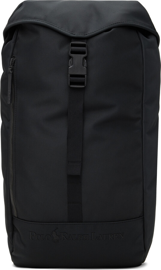 Polo Ralph Lauren Black Tonal Logo Backpack