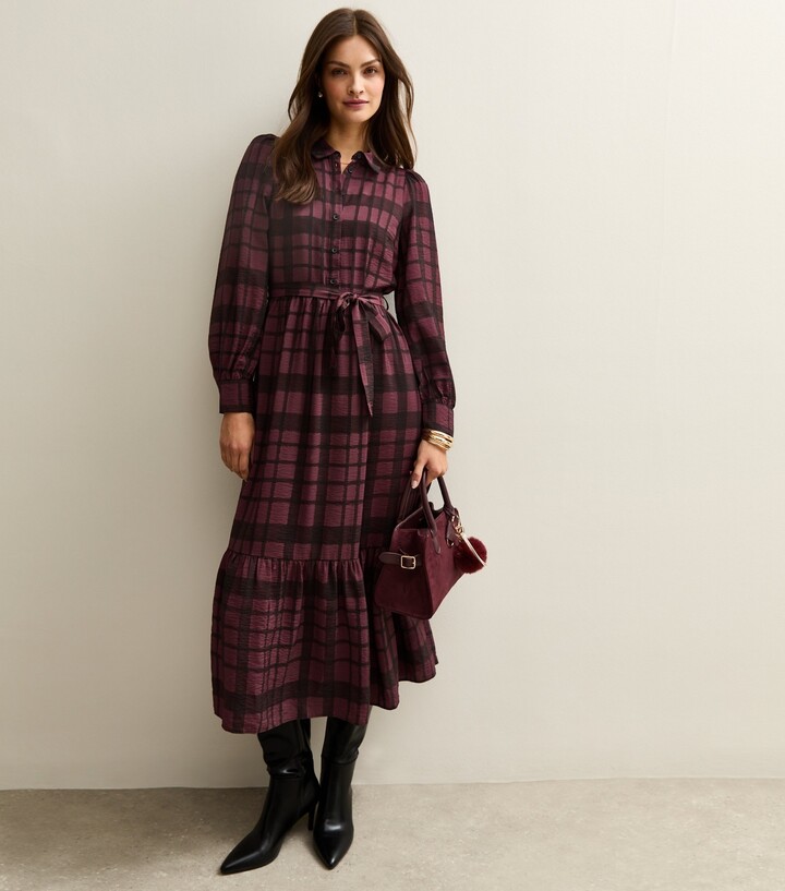 Burgundy Collar Dress ShopStyle AU