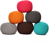 Thumbnail for your product : Fab Knitted Pouf Light Gray