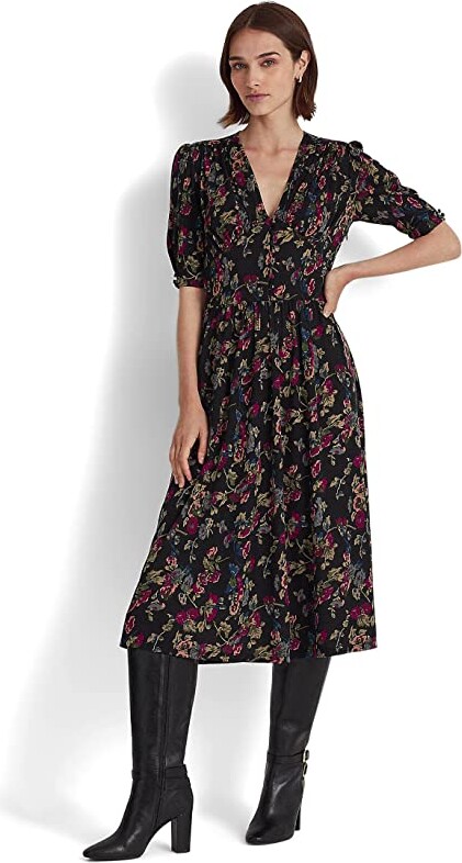 Black Half Floral Dress | Shop The Largest Collection | ShopStyle