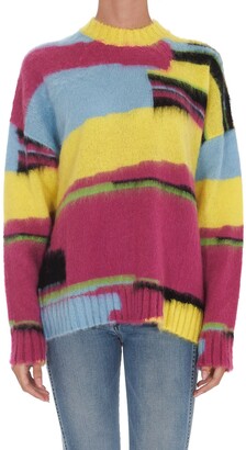 geometric print sweater