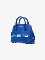 Thumbnail for your product : Balenciaga blue and white ville XXS leather top handle bag