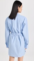Thumbnail for your product : Alexander Wang Tie Waist and Logo Embroidery Shirt Dress