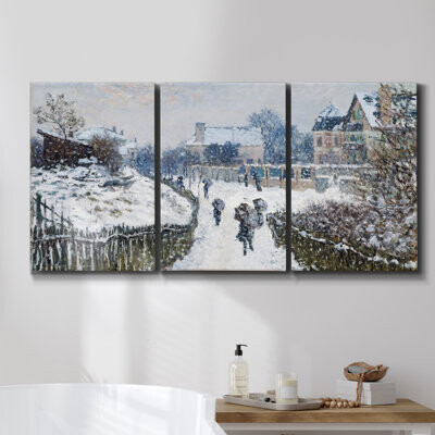 Wildon Home The Seine At Lavacourt Winter 1879 On Canvas 3 Pieces Print