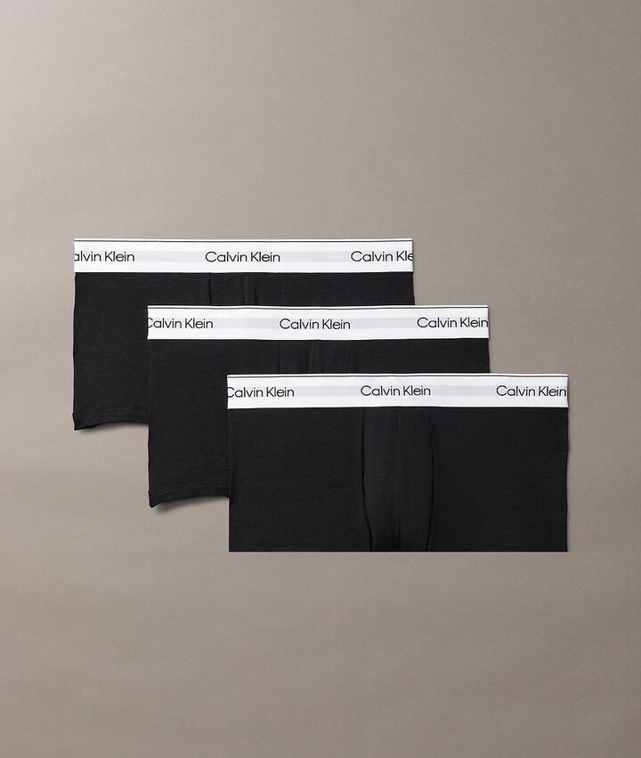Calvin Klein Icon Cotton Stretch 3 pack low rise briefs in black