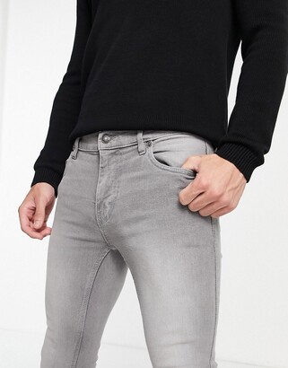 French Connection super skinny stretch jeans in dark grey - ShopStyle