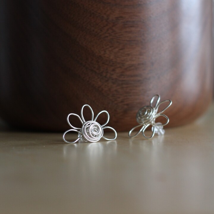 Handmade Wire Earrings | Posy Studs Final Stock