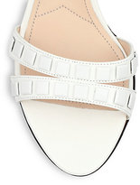 Thumbnail for your product : Prada Studded Leather Ankle-Strap Sandals