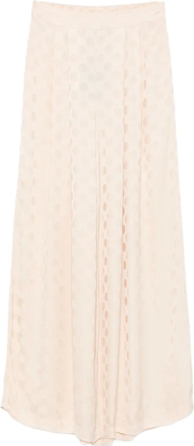 Dixie Pleated Polka-Dot Trousers