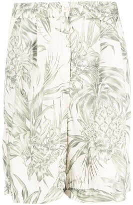 Floral-Print Bermuda-Shorts
