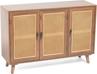 TJMAXX 43X13.5X30 Salacar Wood 3 Door Cabinet